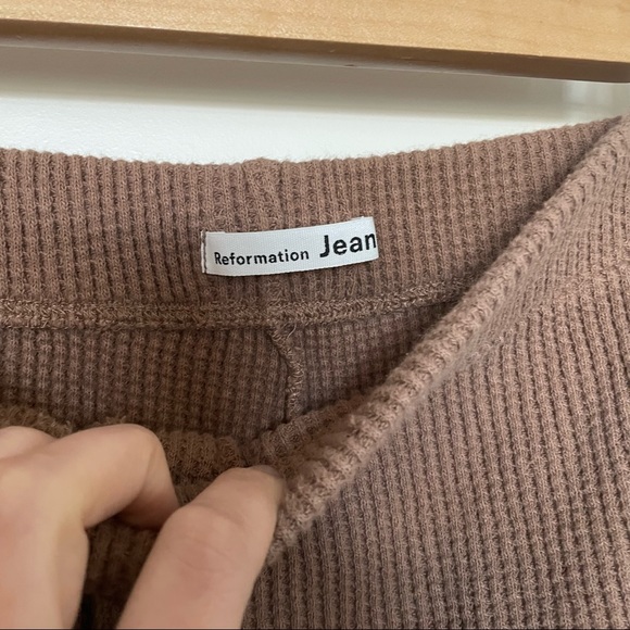 Reformation Brown Ribbed Pajama Set - Picture 4 of 6